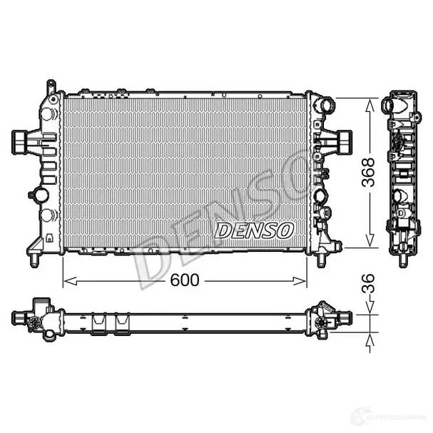 Радиатор охлаждения двигателя DENSO Z4 2XA 8717613492703 807590 DRM20112