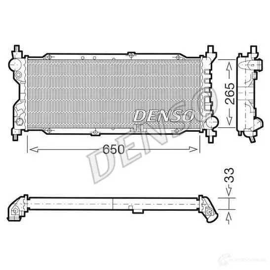 Радиатор охлаждения двигателя DENSO 8717613469729 0 O7Q77 807537 DRM20036