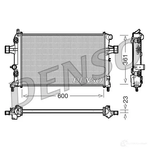 Радиатор охлаждения двигателя DENSO DRM20086 807564 RCF DQQ 8717613470022