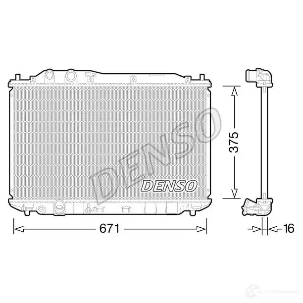 Радиатор охлаждения двигателя DENSO P GBEE 8717613486696 807845 DRM40028