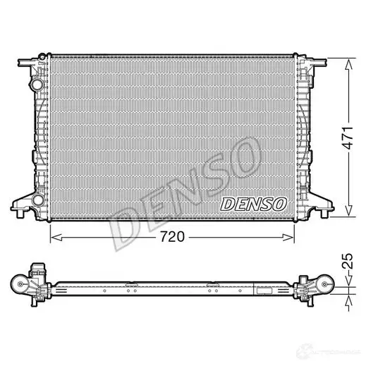 Радиатор охлаждения двигателя DENSO DRM02043 VQ 1NEW 1437361572 изображение 0