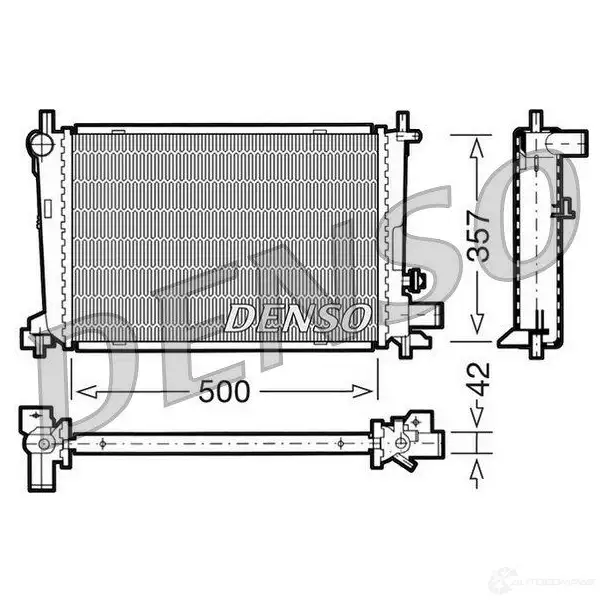 Радиатор охлаждения двигателя DENSO DRM10040 8717613473467 P6V W6W 807350