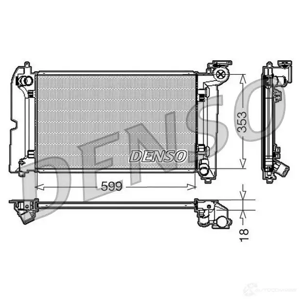 Радиатор охлаждения двигателя DENSO 808032 8717613475331 2V91 XM drm50010 изображение 0