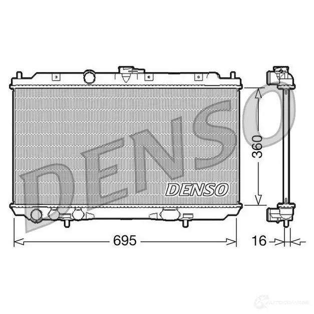 Радиатор охлаждения двигателя DENSO 807971 DRM46027 8717613484036 T MU98 изображение 0