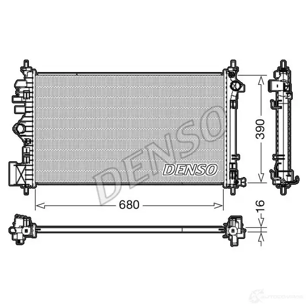 Радиатор охлаждения двигателя DENSO 8717613492697 807589 DRM20111 K NBD3 изображение 0