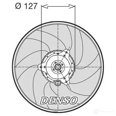 Вентилятор радиатора DENSO 8717613463543 805702 W 8D5L DER21003 изображение 0