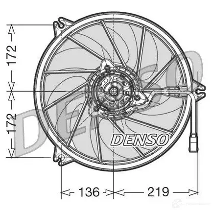Вентилятор радиатора DENSO 6104538 4 J4U71X DER21008 8717613463598 изображение 0