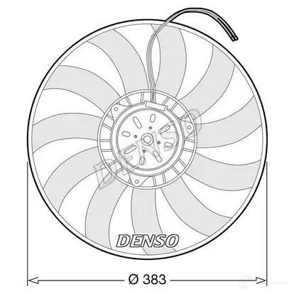 Вентилятор радиатора DENSO DER02009 1437340710 MN70 D30 изображение 0