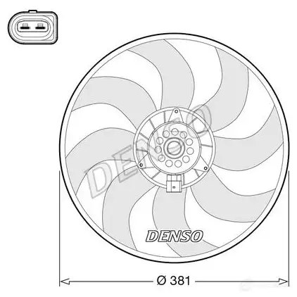 Вентилятор радиатора DENSO SS PR1P 1437340705 DER02006 изображение 0