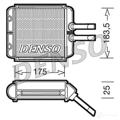 Радиатор печки, теплообменник DENSO 8717613487815 EL XO8S DRR08001 808129 изображение 0