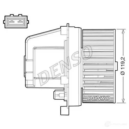 Моторчик вентилятора печки DENSO U K3UDP 1437339448 DEA33003