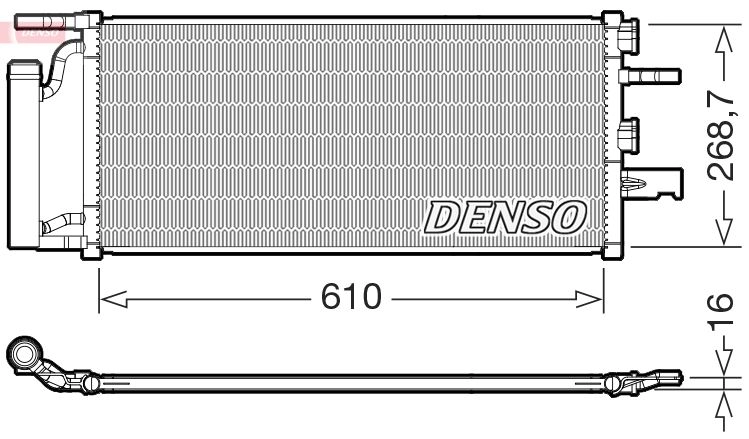 Радиатор кондиционера DENSO 8D2 SW28 1440122490 DCN05036 изображение 0