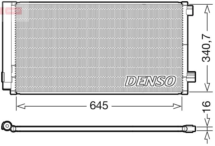 Радиатор кондиционера DENSO X C17Z DCN06020 1440122497 изображение 0