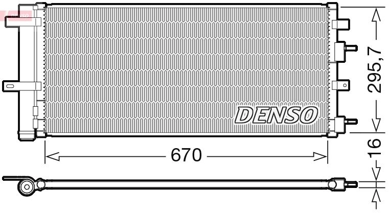 Радиатор кондиционера DENSO DCN10053 CNJ BL6 1440122500 изображение 0