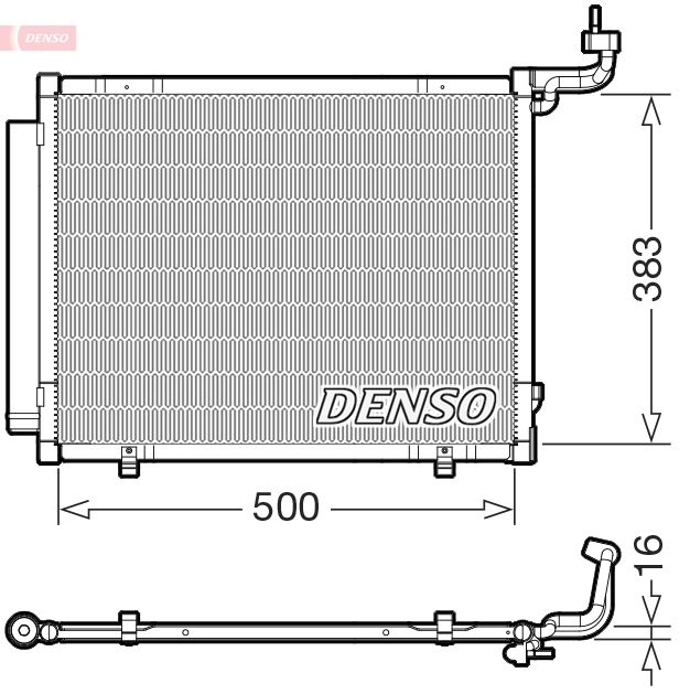 Радиатор кондиционера DENSO 1440122504 EF 0SQ DCN10057 изображение 0
