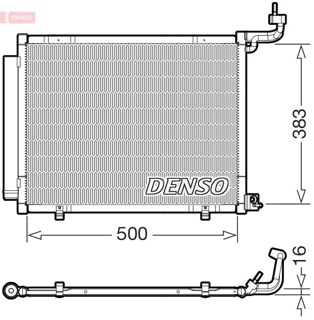 Радиатор кондиционера DENSO KR VQDT5 DCN10058 1440122505 изображение 0