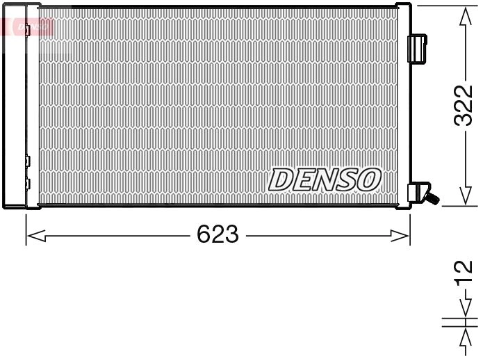 Радиатор кондиционера DENSO DCN11010 D6L 8N 1440122507 изображение 0