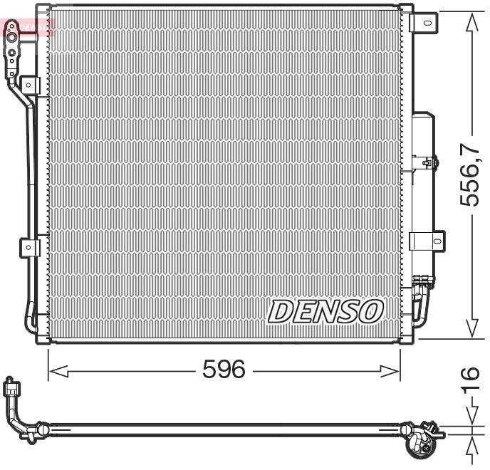 Радиатор кондиционера DENSO DCN14004 1440122510 Y47FR5 U