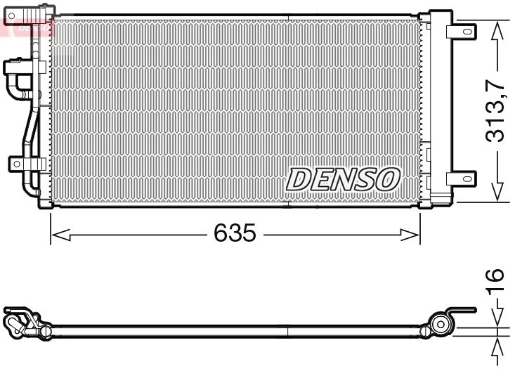 Радиатор кондиционера DENSO Z186 8 1440122512 DCN15007 изображение 0