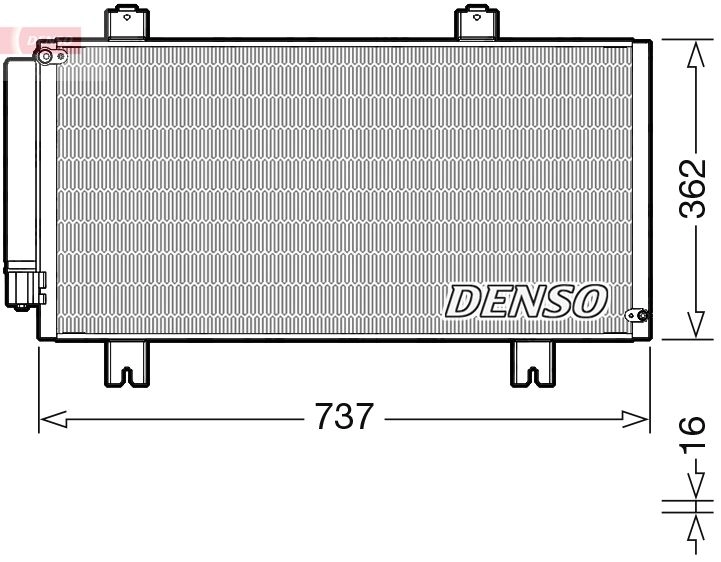 Радиатор кондиционера DENSO DCN40029 W0SBTI A 1440122525 изображение 0