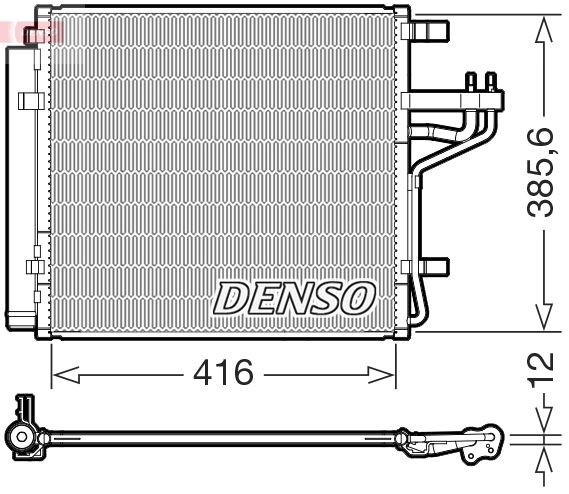 Радиатор кондиционера DENSO PRA T64 DCN43012 1440122536 изображение 0