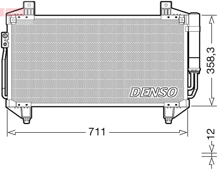 Радиатор кондиционера DENSO 1440122541 D 0ZV8K0 DCN45011 изображение 0