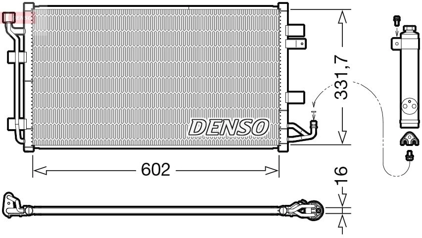 Радиатор кондиционера DENSO 4 FJE8H 1440122548 DCN46035 изображение 0