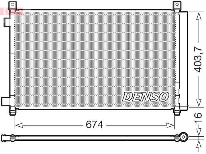 Радиатор кондиционера DENSO 1440122549 DCN46036 W02 HA4D изображение 0