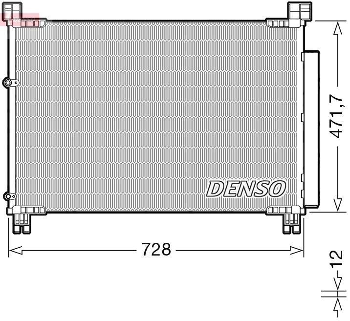 Радиатор кондиционера DENSO X JDM0Q 1440122572 DCN51015 изображение 0