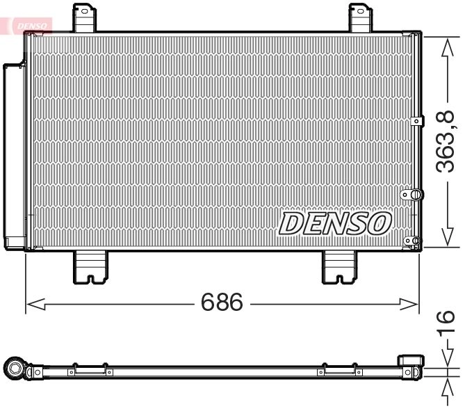 Радиатор кондиционера DENSO 1440122573 8S5 ISUY DCN51016 изображение 0