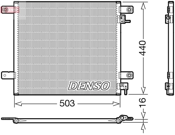 Радиатор кондиционера DENSO NXZ 8K 1440122580 DCN99066 изображение 0