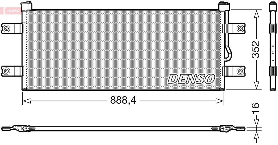 Радиатор кондиционера DENSO 1440122582 R7C U4U DCN99068 изображение 0