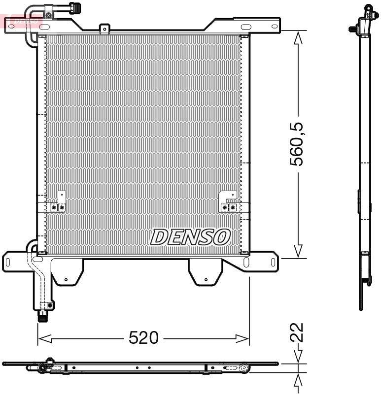 Радиатор кондиционера DENSO DCN99074 X0MM N2 1440122587 изображение 0