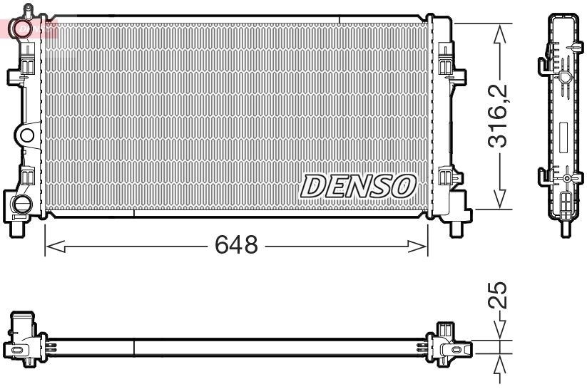 Радиатор охлаждения двигателя DENSO J5 WMN1V DRM02045 1440122746 изображение 0