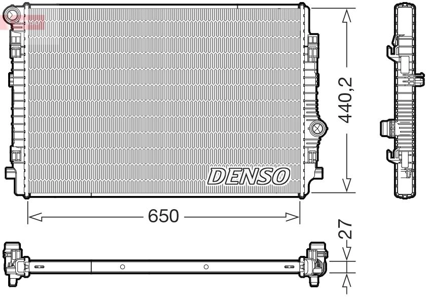Радиатор охлаждения двигателя DENSO 1440122747 DRM02046 RS OUJU изображение 0