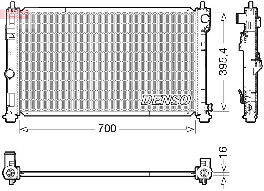 Радиатор охлаждения двигателя DENSO 8QLK 7Z DRM06039 1440122751 изображение 0