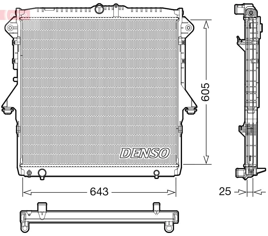 Радиатор охлаждения двигателя DENSO H 7TX4L DRM10119 1440122756 изображение 0
