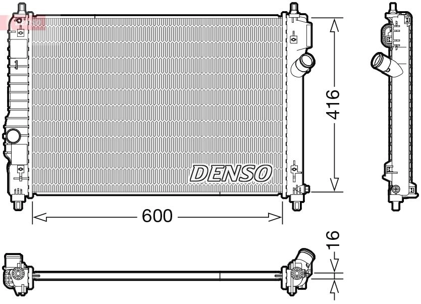 Радиатор охлаждения двигателя DENSO 1440122759 KA2T X9 DRM15015 изображение 0
