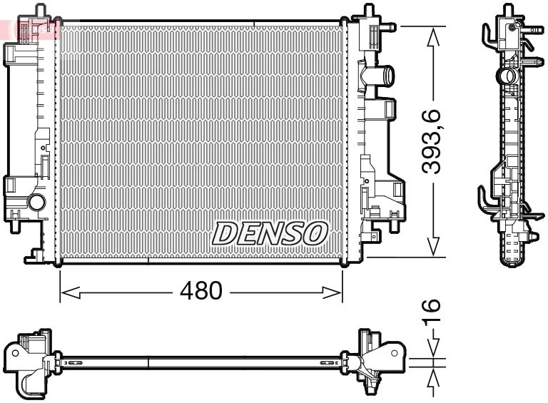 Радиатор охлаждения двигателя DENSO QMD AI 1440122769 DRM23117