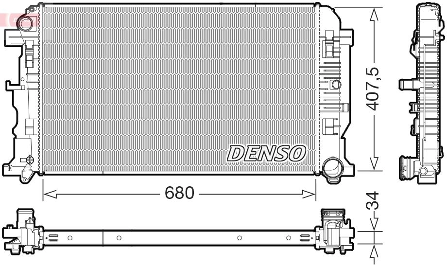 Радиатор охлаждения двигателя DENSO NXHQ J 1440122772 DRM32053 изображение 0