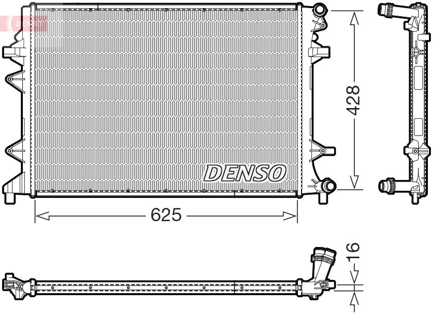 Радиатор охлаждения двигателя DENSO E 95DC 1440122773 DRM32054