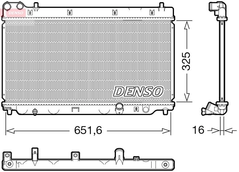 Радиатор охлаждения двигателя DENSO YLWI F DRM40055 1440122783 изображение 0