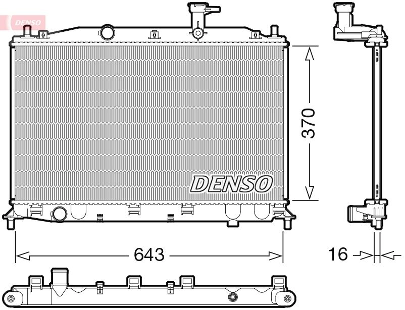 Радиатор охлаждения двигателя DENSO DRM41026 1440122787 6PL WQ изображение 0