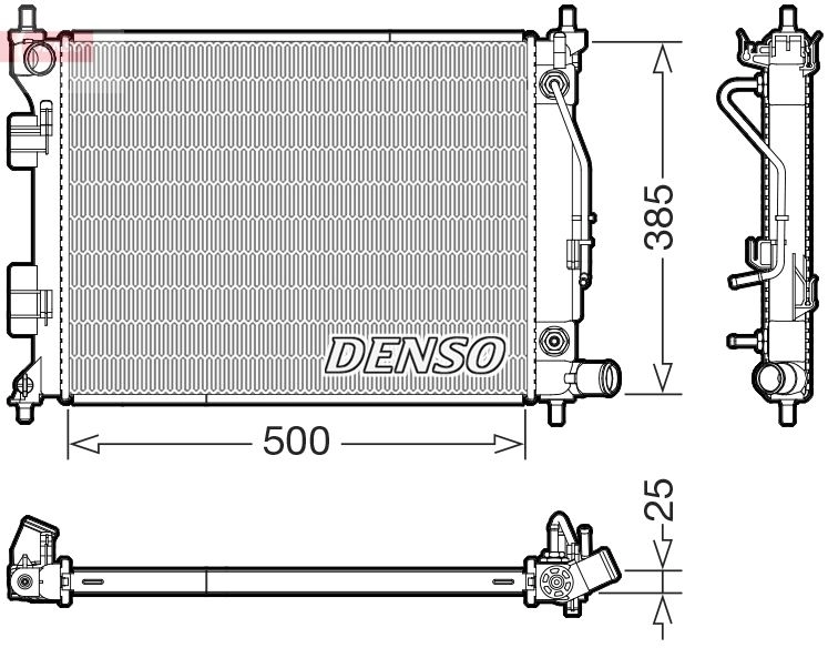 Радиатор охлаждения двигателя DENSO 1440122794 HR4D 9 DRM41033