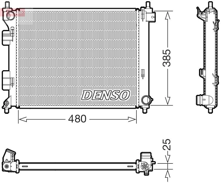 Радиатор охлаждения двигателя DENSO Y5 L1MCL DRM41034 1440122795 изображение 0