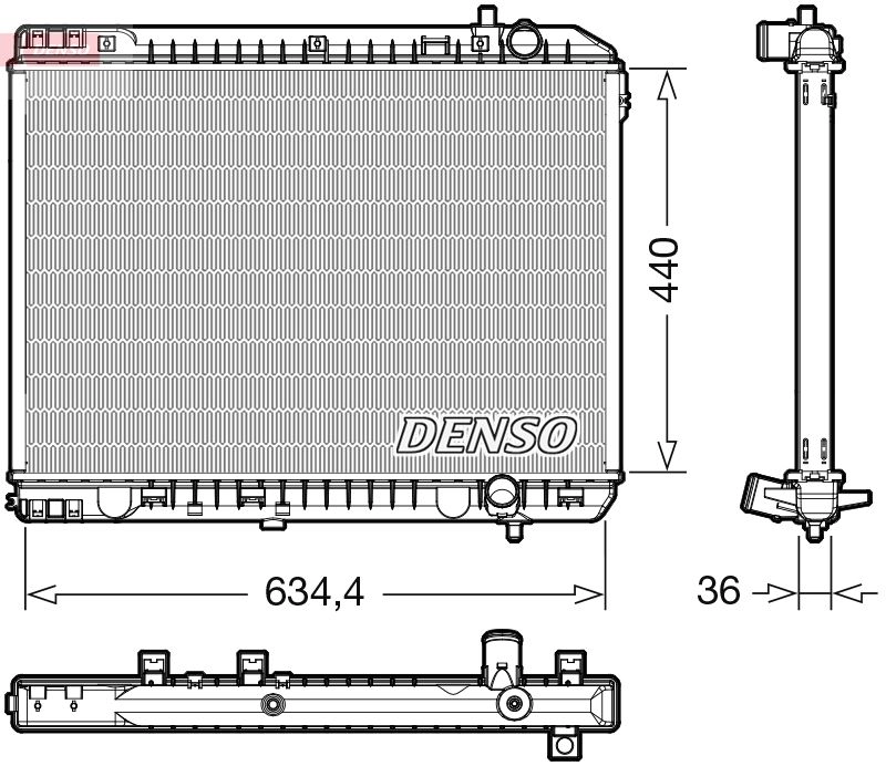 Радиатор охлаждения двигателя DENSO OPO 9MPY DRM43008 1440122799