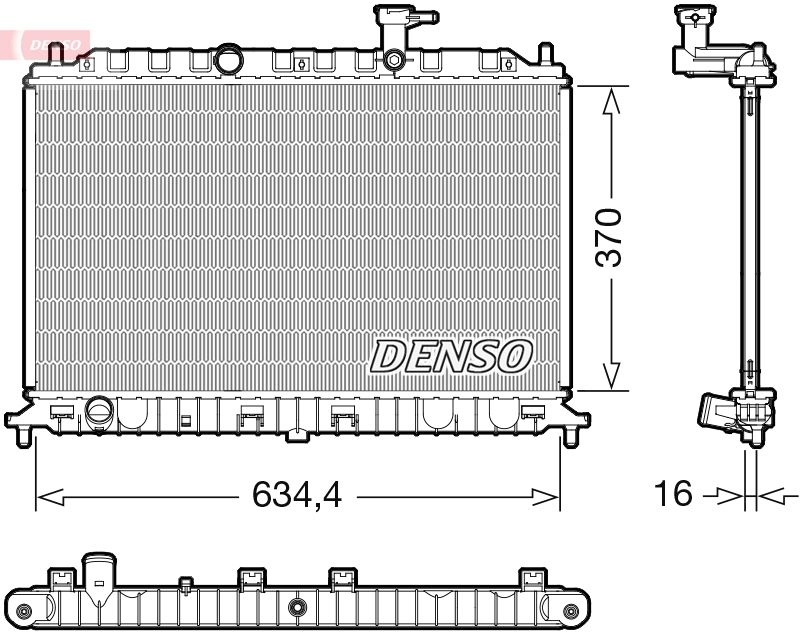 Радиатор охлаждения двигателя DENSO DRM43009 WL KVG 1440122800 изображение 0