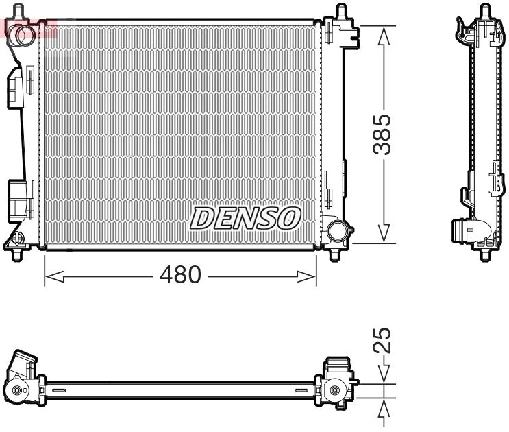 Радиатор охлаждения двигателя DENSO 1440122801 DRM43010 ICH1 0QS изображение 0