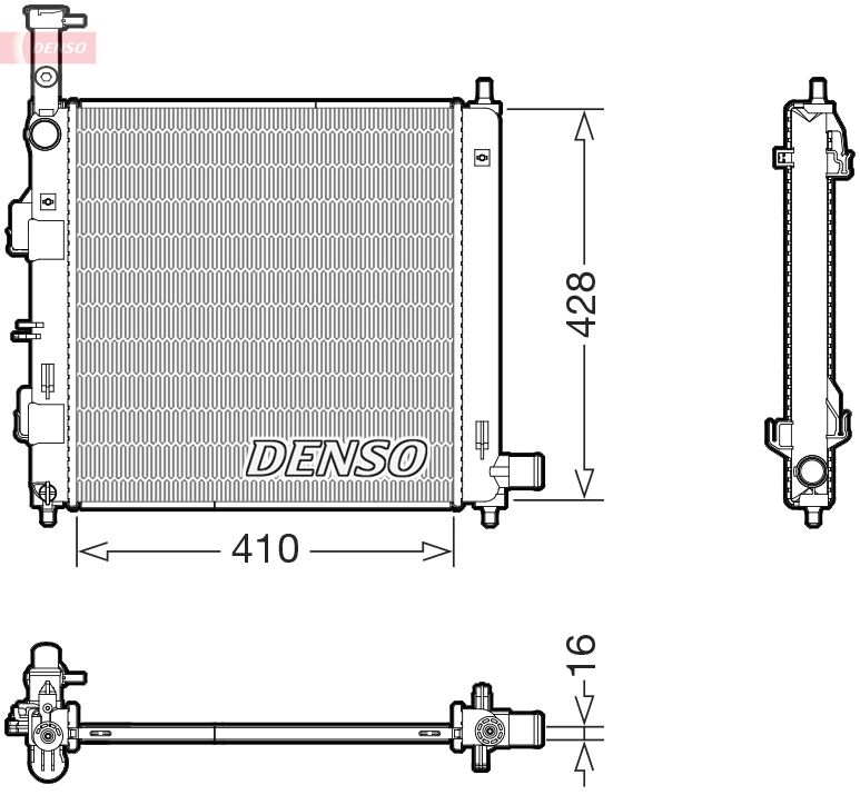 Радиатор охлаждения двигателя DENSO 1440122805 X GO27I DRM43014 изображение 0