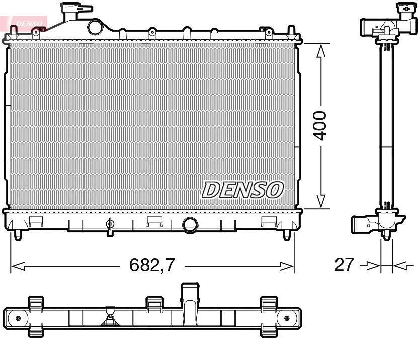 Радиатор охлаждения двигателя DENSO Z8FN 9M7 DRM45058 1440122819